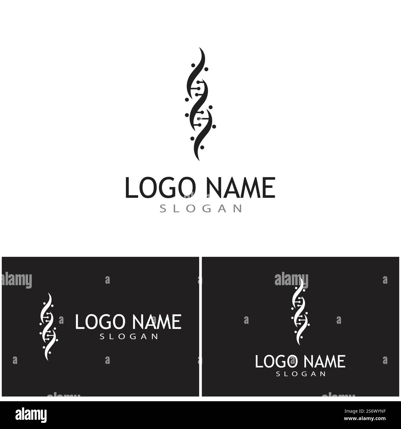 Illustrazione del simbolo vettoriale del modello del DNA gene Illustrazione Vettoriale