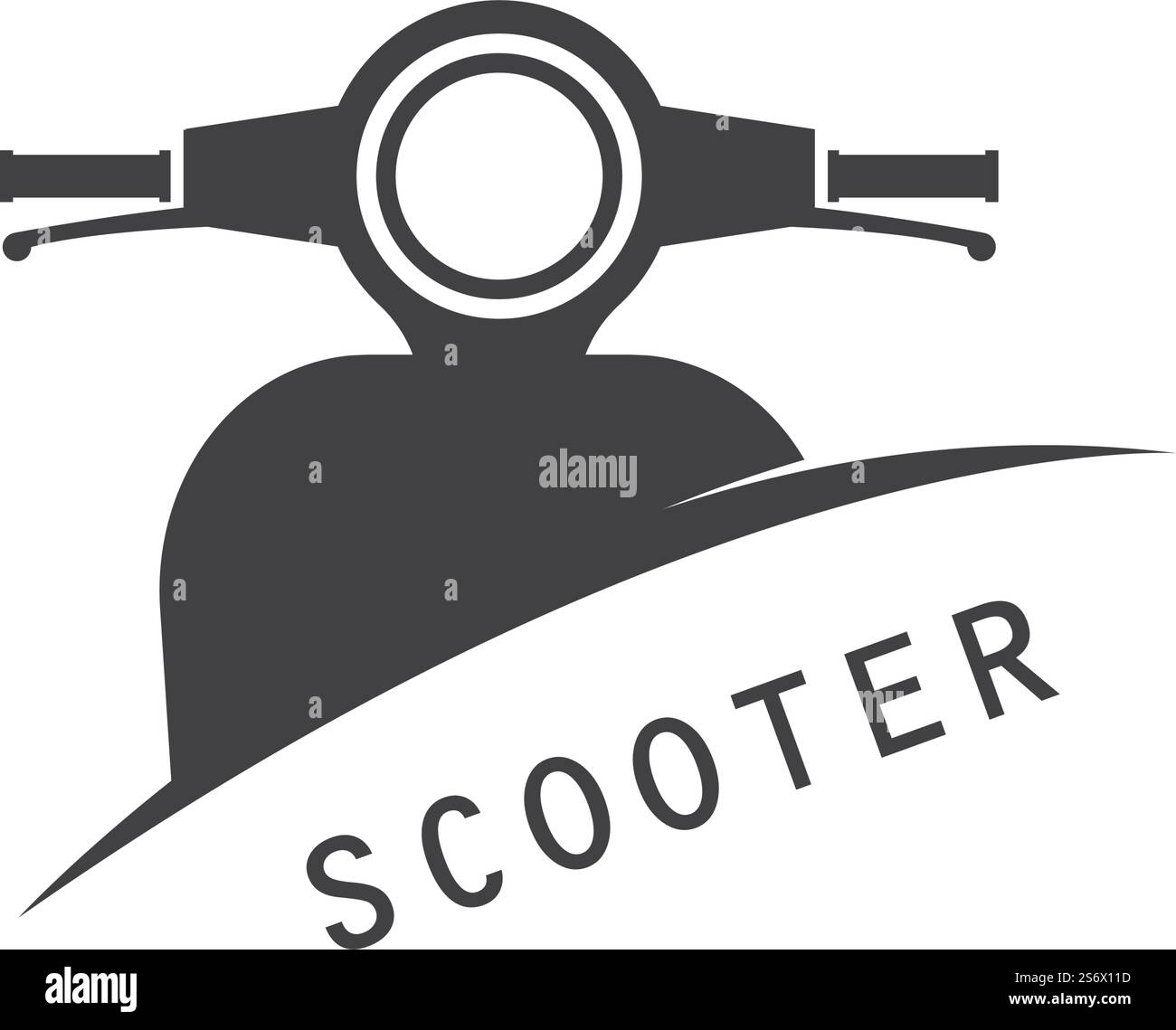 Logo scooter design piatto eps 10 Illustrazione Vettoriale