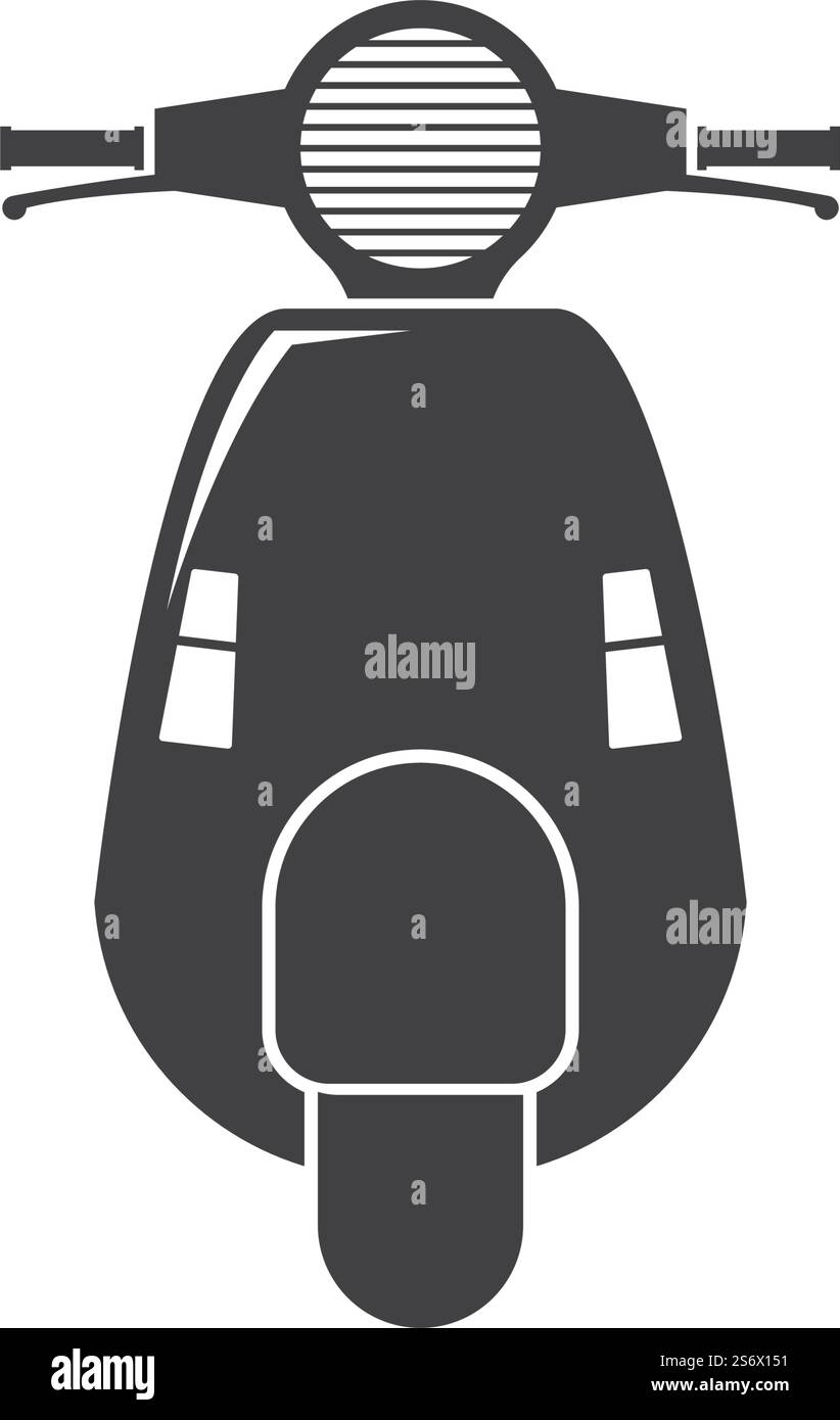 Logo scooter design piatto eps 10 Illustrazione Vettoriale