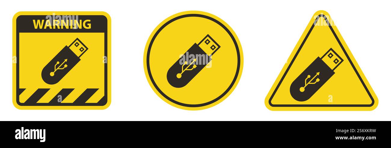 Non utilizzare il simbolo di un'unità flash Isola su sfondo bianco, illustrazione vettoriale Illustrazione Vettoriale