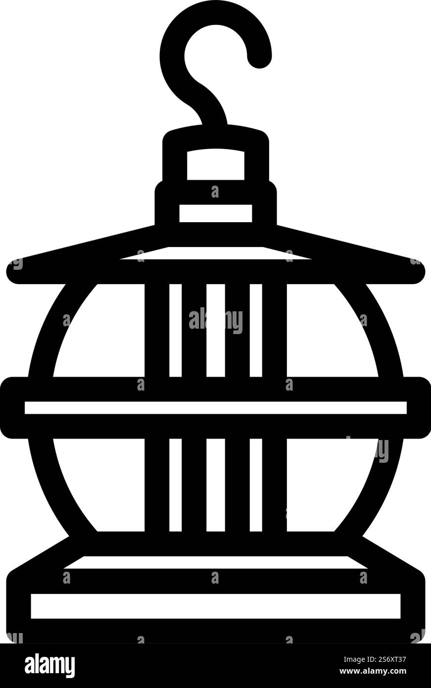 vettore dell'icona della linea della lampada a led esterna. segnale luce led esterna. illustrazione nera del simbolo del contorno isolato. illustrazione vettoriale dell'icona della linea della lampada a led esterna Illustrazione Vettoriale