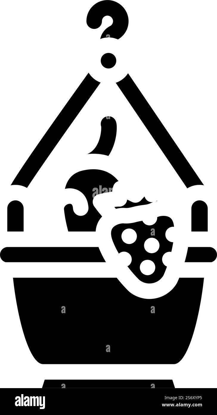 vettore icona glifo pianta fragola vaso. segnale di pianta di fragola. illustrazione del simbolo isolato. illustrazione vettoriale icona glifo della fragola in vaso Illustrazione Vettoriale