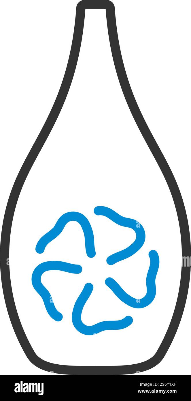 Icona olio essenziale. Contorno grassetto modificabile con disegno di riempimento a colori. Illustrazione vettoriale. Illustrazione Vettoriale