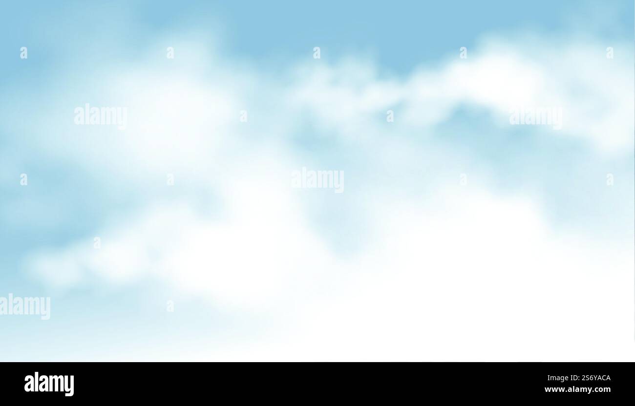 fumo realistico o nuvole sfondo Illustrazione Vettoriale