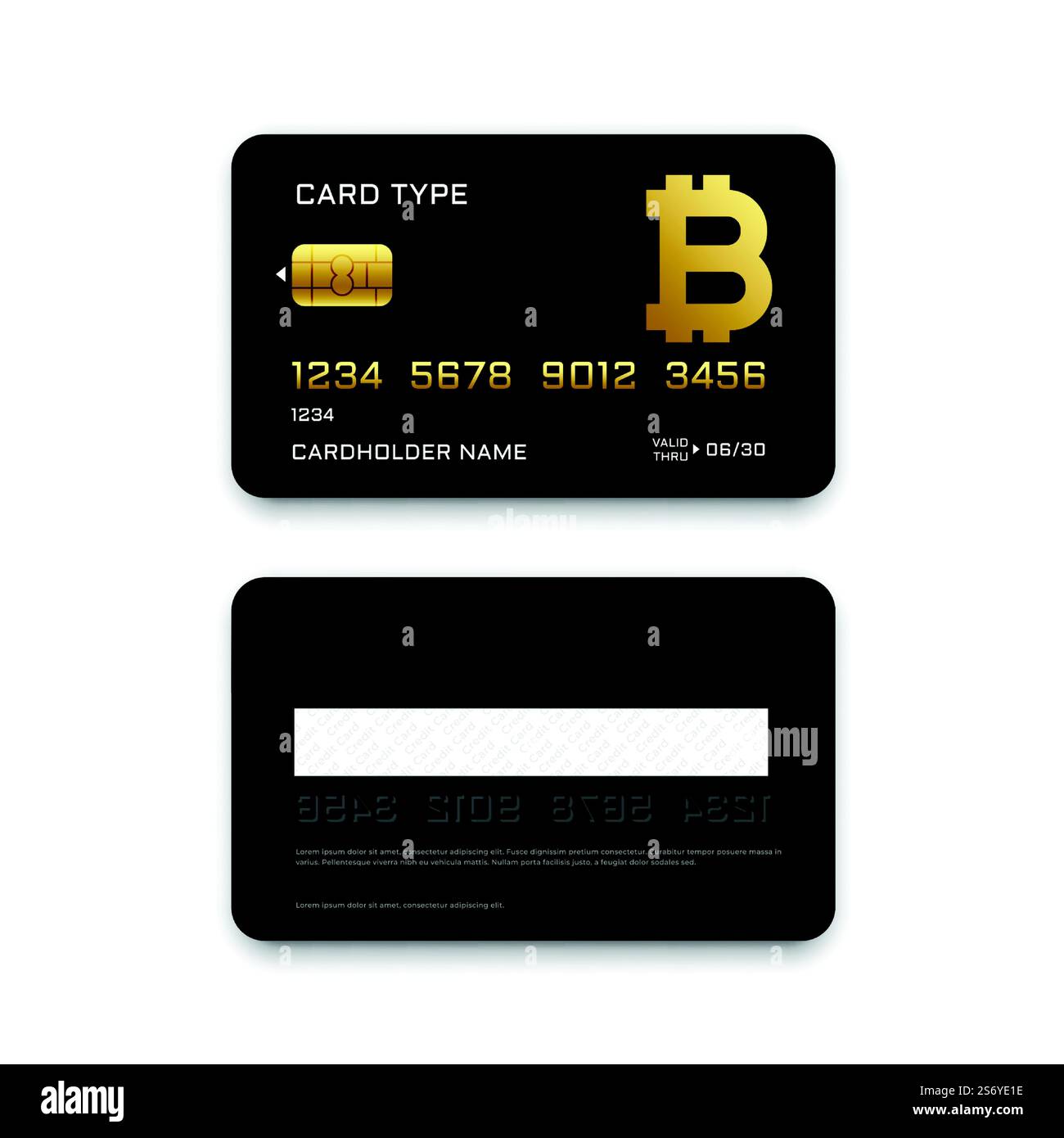 Carta di credito bitcoin Immagini Vettoriali Stock - Alamy