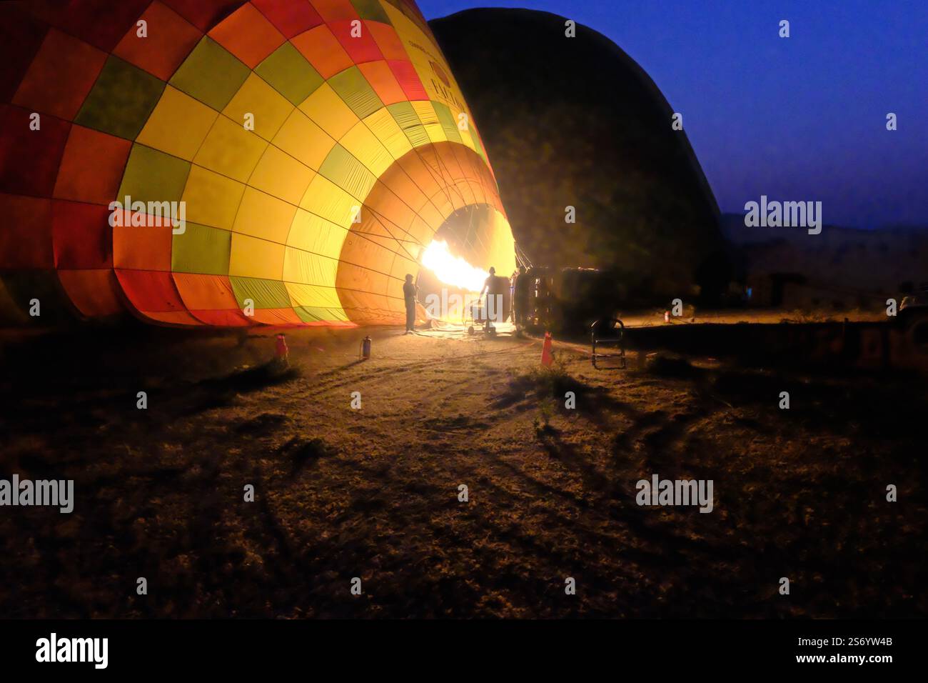 Giro in mongolfiera a Jaipur Foto Stock