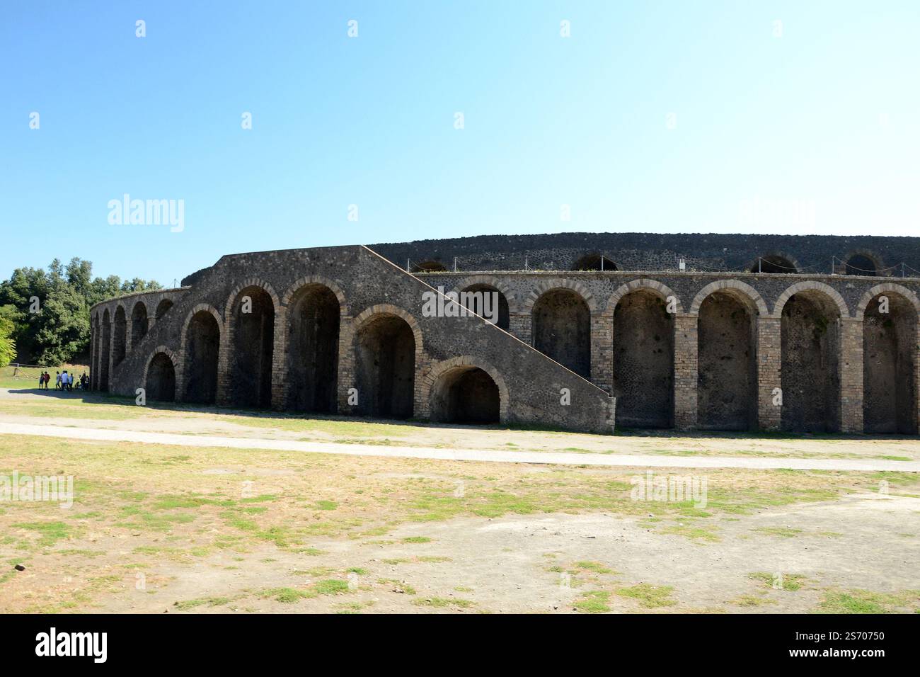 L'anfiteatro di Pompei, sito storico patrimonio dell'umanità di Pompei in Italia Foto Stock