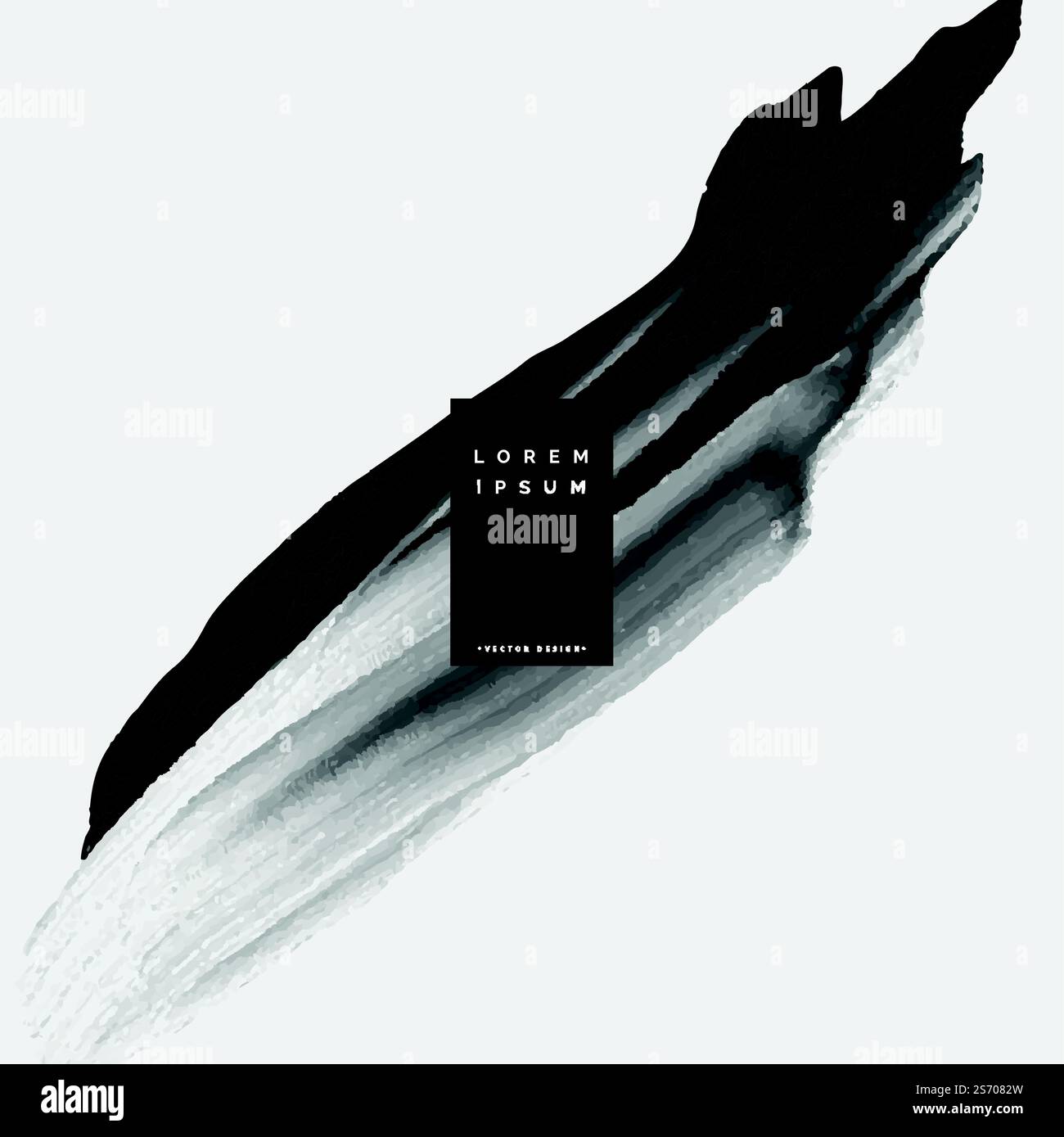 In vernice nera brish corsa sfondo ad acquerello Illustrazione Vettoriale