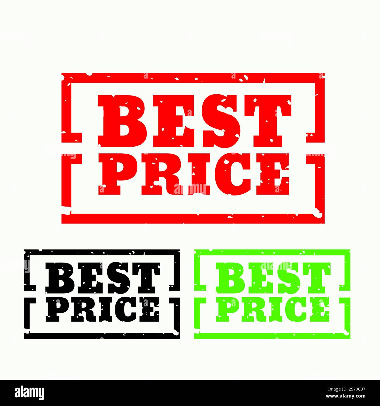 Miglior prezzo timbro di gomma Illustrazione Vettoriale