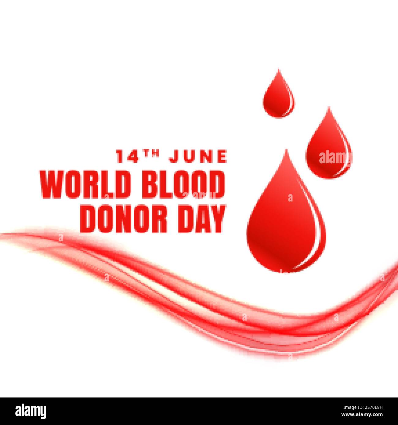 14 giugno poster del concetto della giornata mondiale dei donatori di sangue Illustrazione Vettoriale