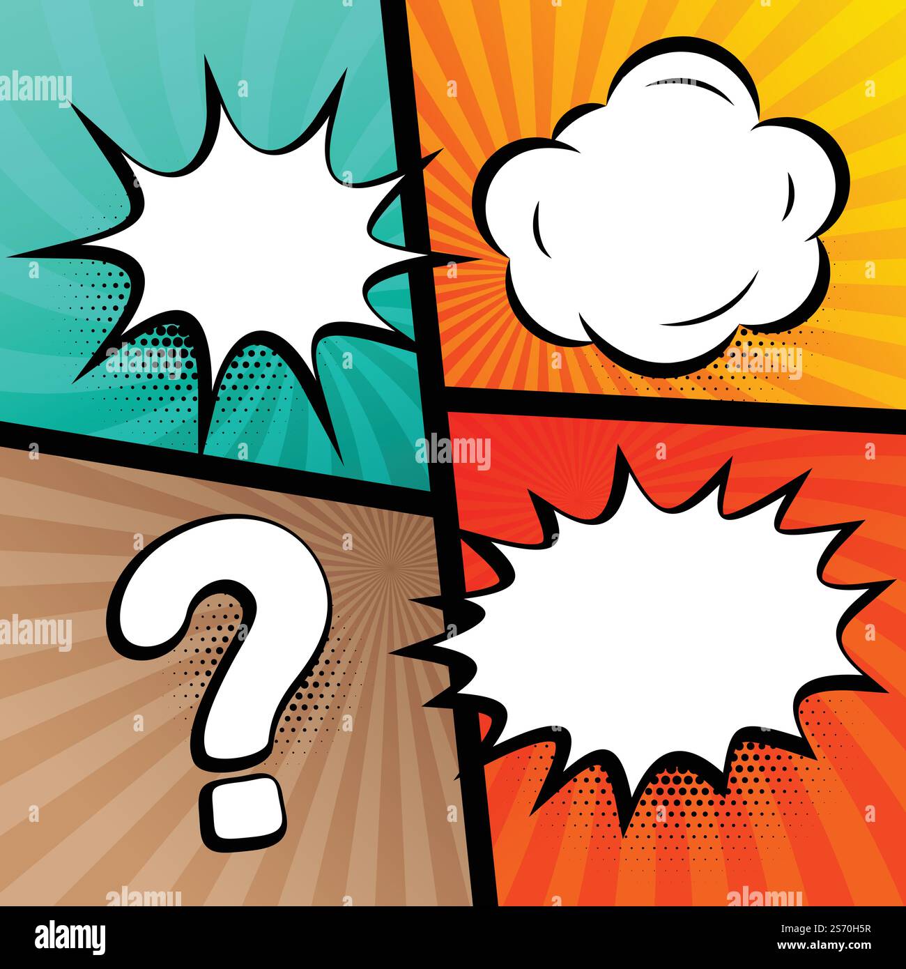 espressioni di fumetti in stile fumetto Illustrazione Vettoriale