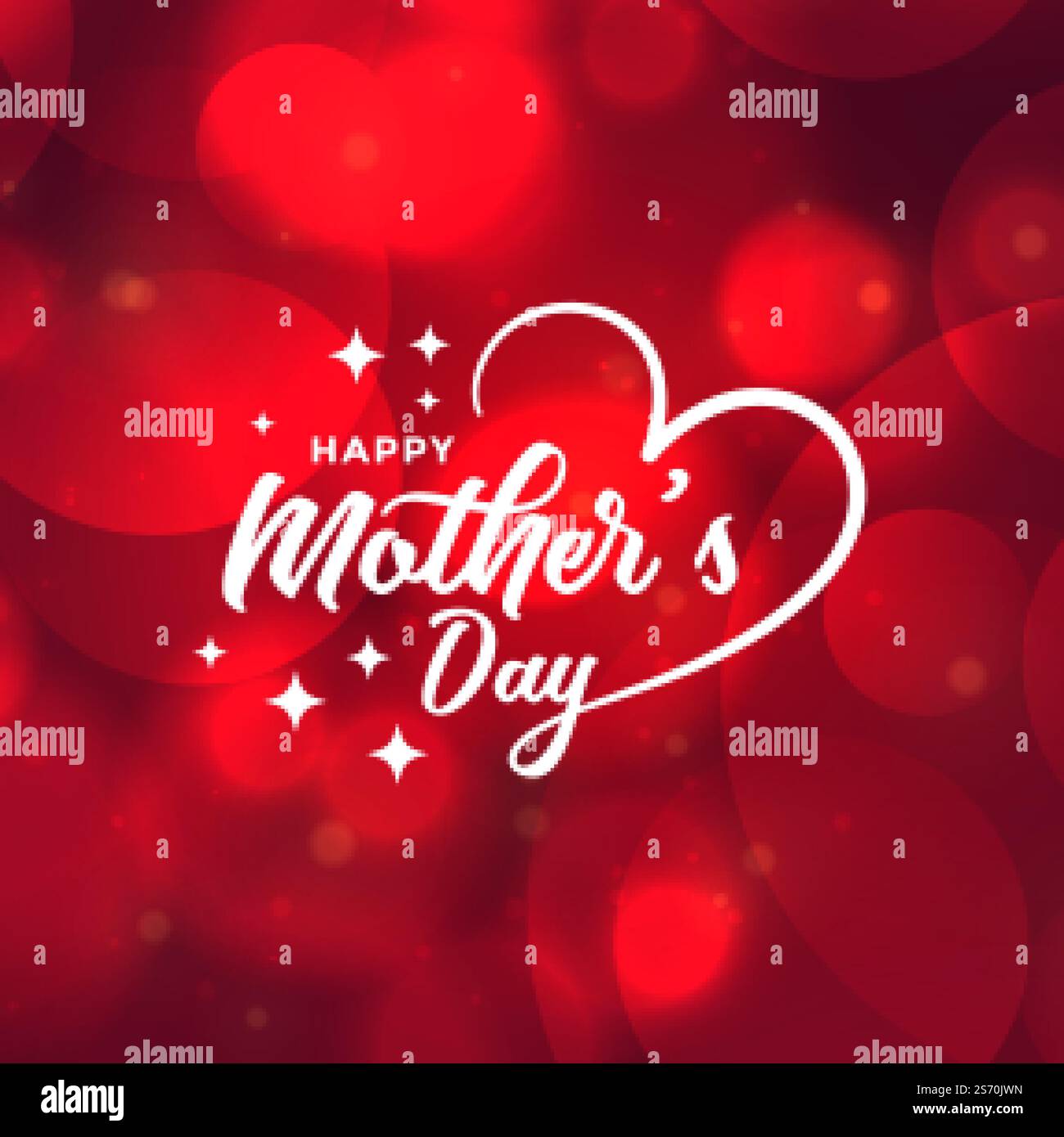 bella madre giorno rosso bokeh sfondo design Illustrazione Vettoriale