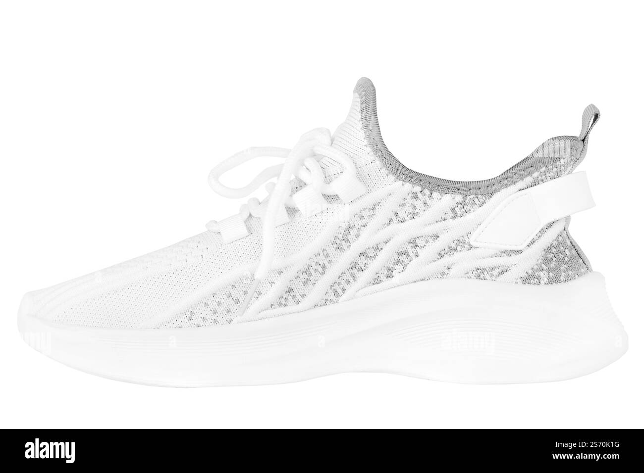 Sneaker Sports White isolate. Foto Stock