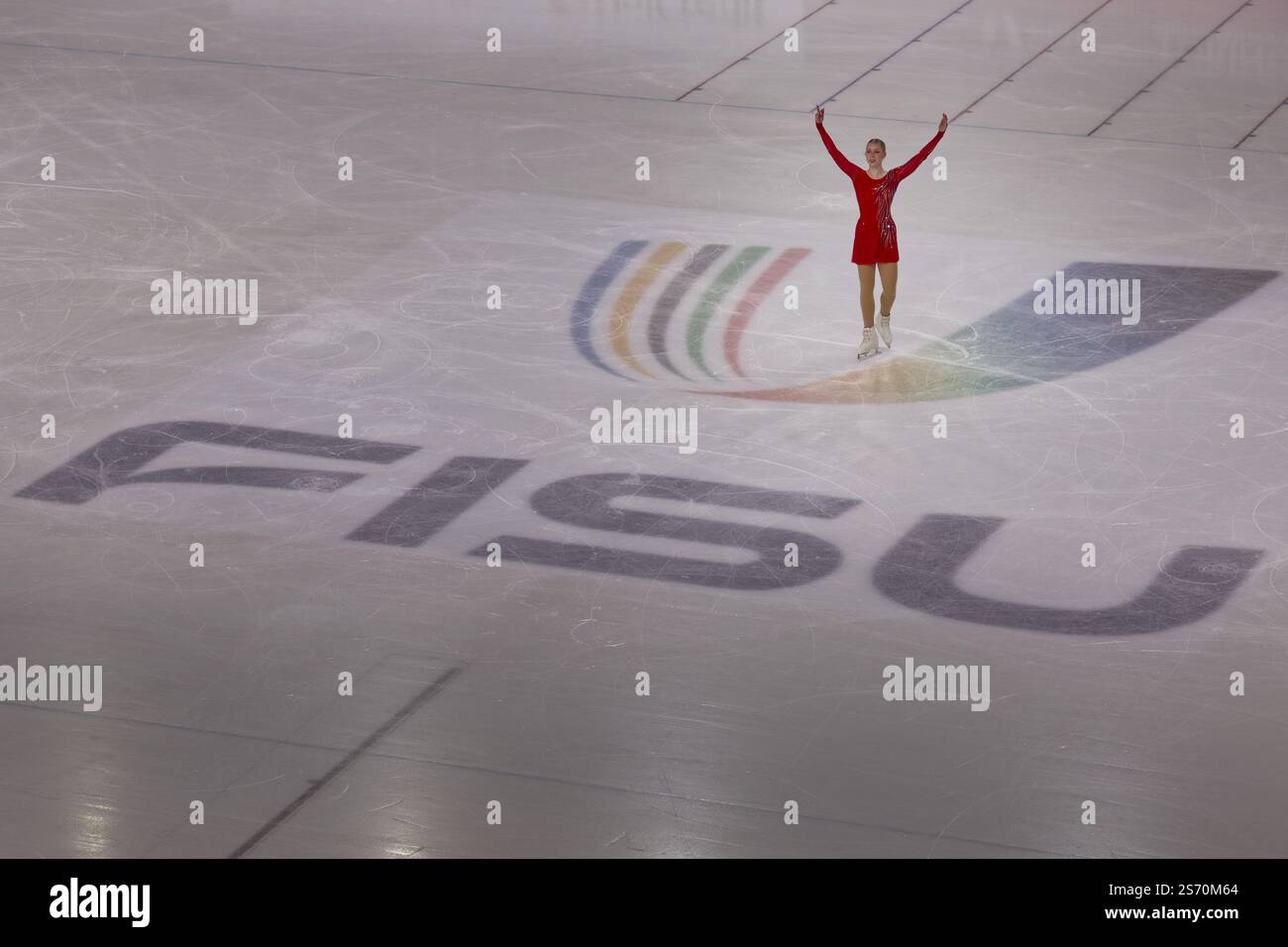 Torino, Italia. 17 gennaio 2025. Concorso di pattinaggio di figura femminile singolo di Torino 2025 FISU World University Games Winter. Credito: M.. Bariona/Alamy Live News Foto Stock