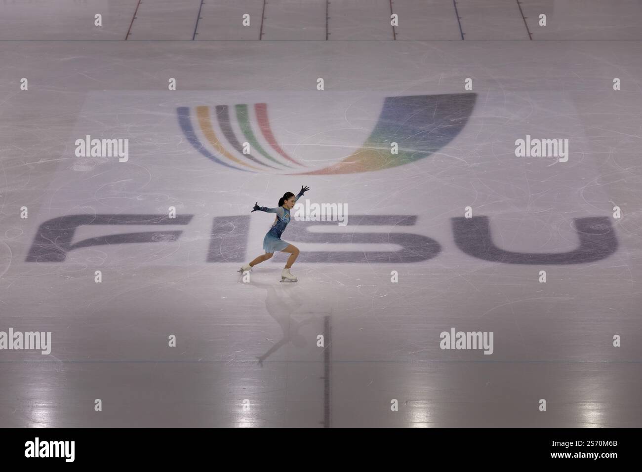 Torino, Italia. 17 gennaio 2025. Concorso di pattinaggio di figura femminile singolo di Torino 2025 FISU World University Games Winter. Credito: M.. Bariona/Alamy Live News Foto Stock