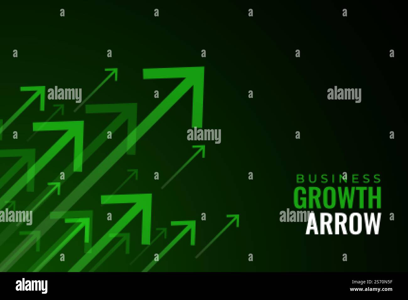 frecce verdi verso l'alto della crescita di vendita di affari Illustrazione Vettoriale