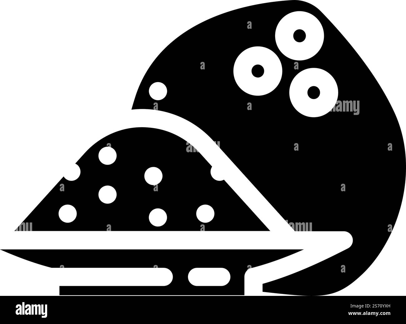 vettore icona glifo tropicale cocco da zucchero. segno tropicale di cocco da zucchero. illustrazione del simbolo isolato. illustrazione vettoriale dell'icona del glifo tropicale del cocco da zucchero Illustrazione Vettoriale