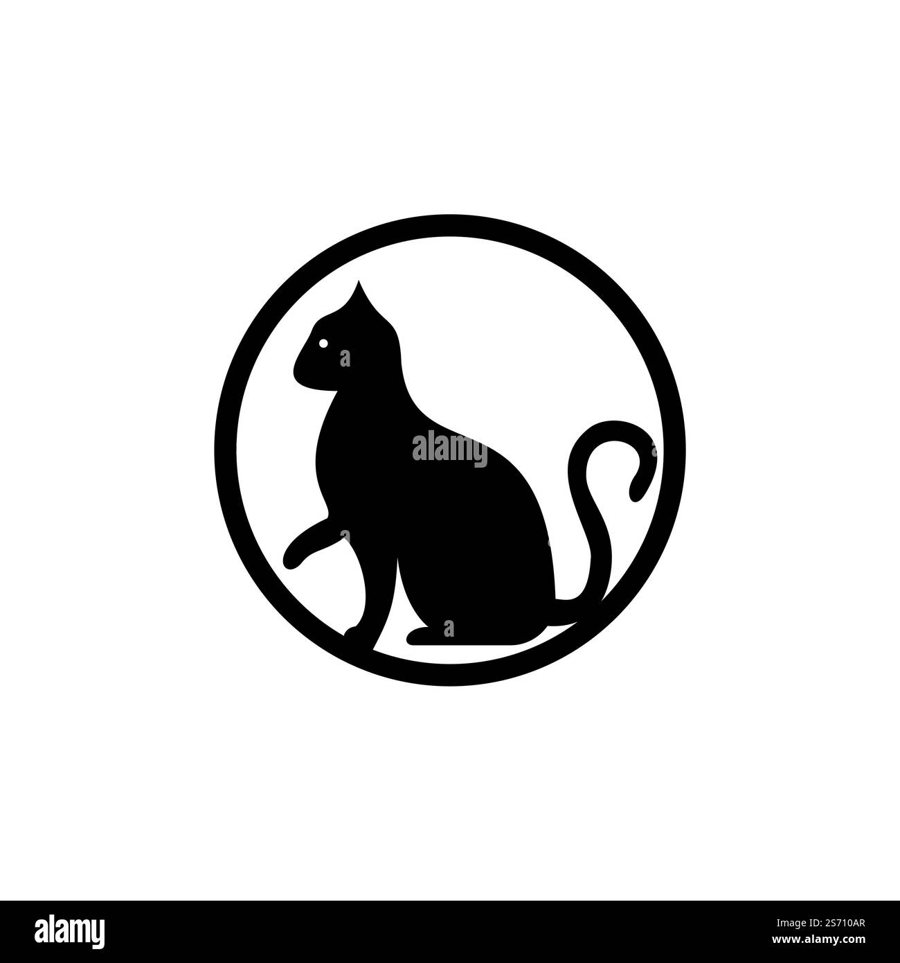 Logo vettoriale Cat. Design con logo PET shop. Logo Animal PET Care. Illustrazione Vettoriale