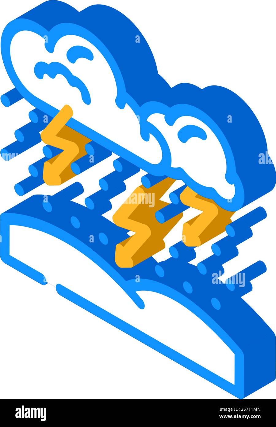 vettore icona isometrico per il meteo con fragole. segnale meteo con fragole. illustrazione del simbolo isolato. illustrazione vettoriale dell'icona isometrica del temporale Illustrazione Vettoriale