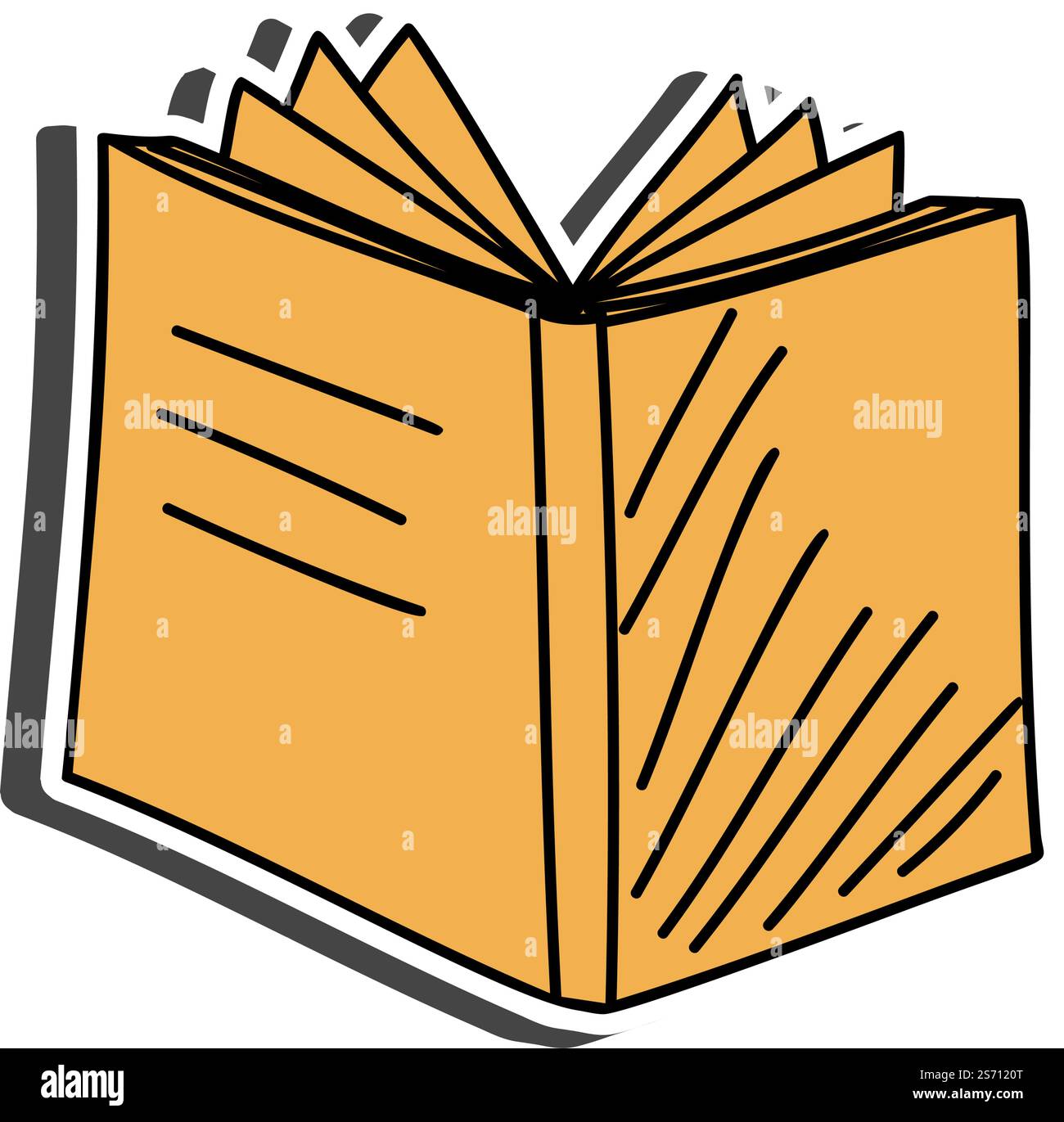 Adesivo per notebook con ombra sul tema Education. Ritorno a scuola. Illustrazione vettoriale. Illustrazione Vettoriale