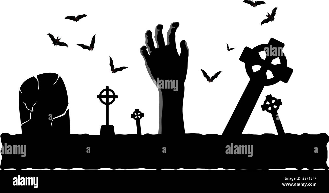 Happy halloween tema bigliettino. Illustrazione Vettoriale. Illustrazione Vettoriale