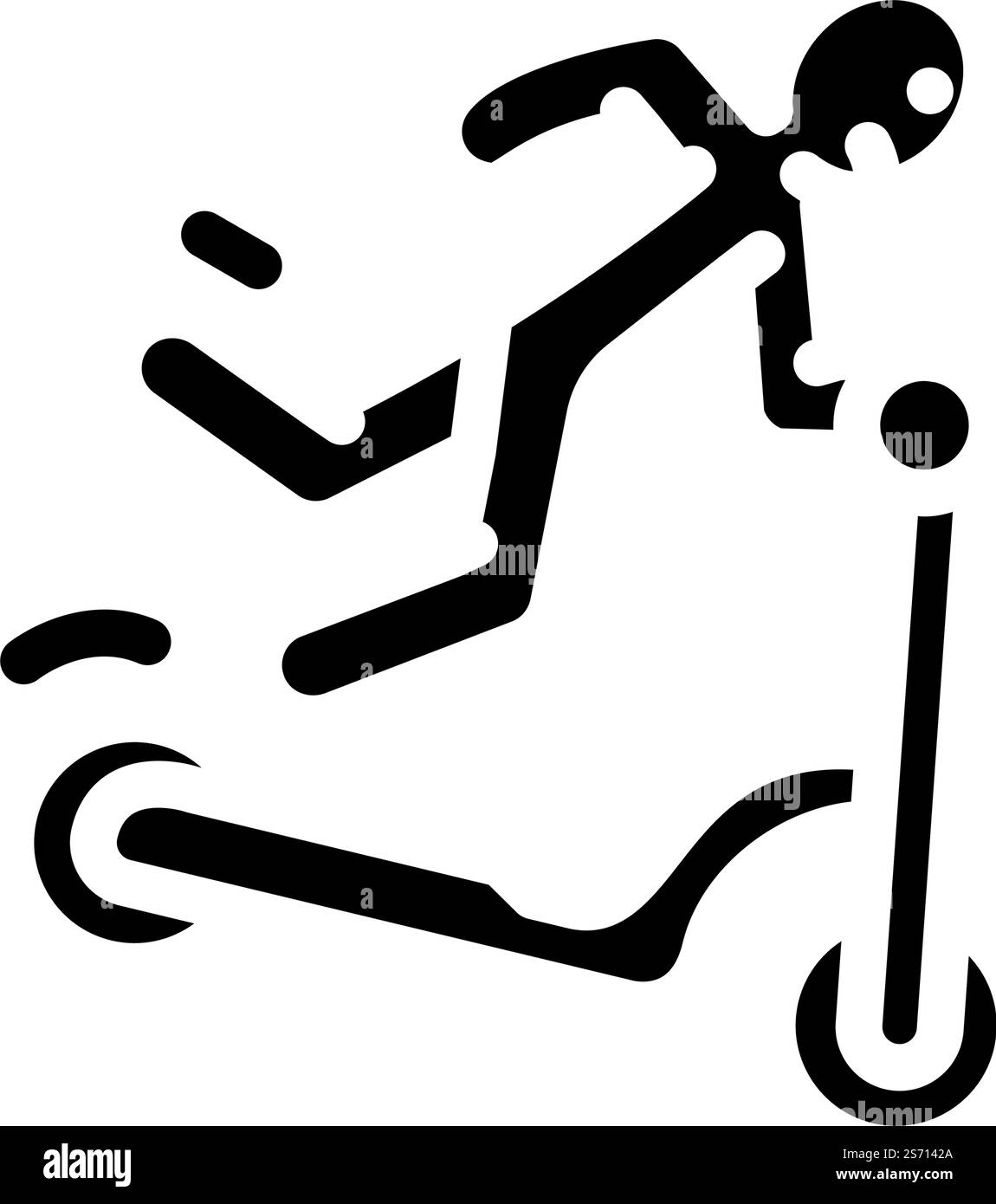 icona glifo autunnale dello scooter vettore. cartello incidente scooter autunnale. illustrazione del simbolo isolato. illustrazione vettoriale dell'icona glifo dell'incidente dello scooter autunnale Illustrazione Vettoriale