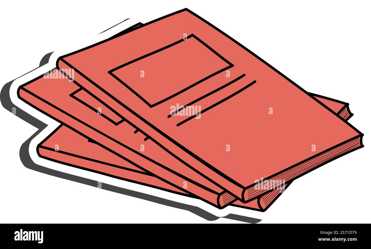 Adesivo per notebook con ombra sul tema Education. Ritorno a scuola. Illustrazione vettoriale. Illustrazione Vettoriale