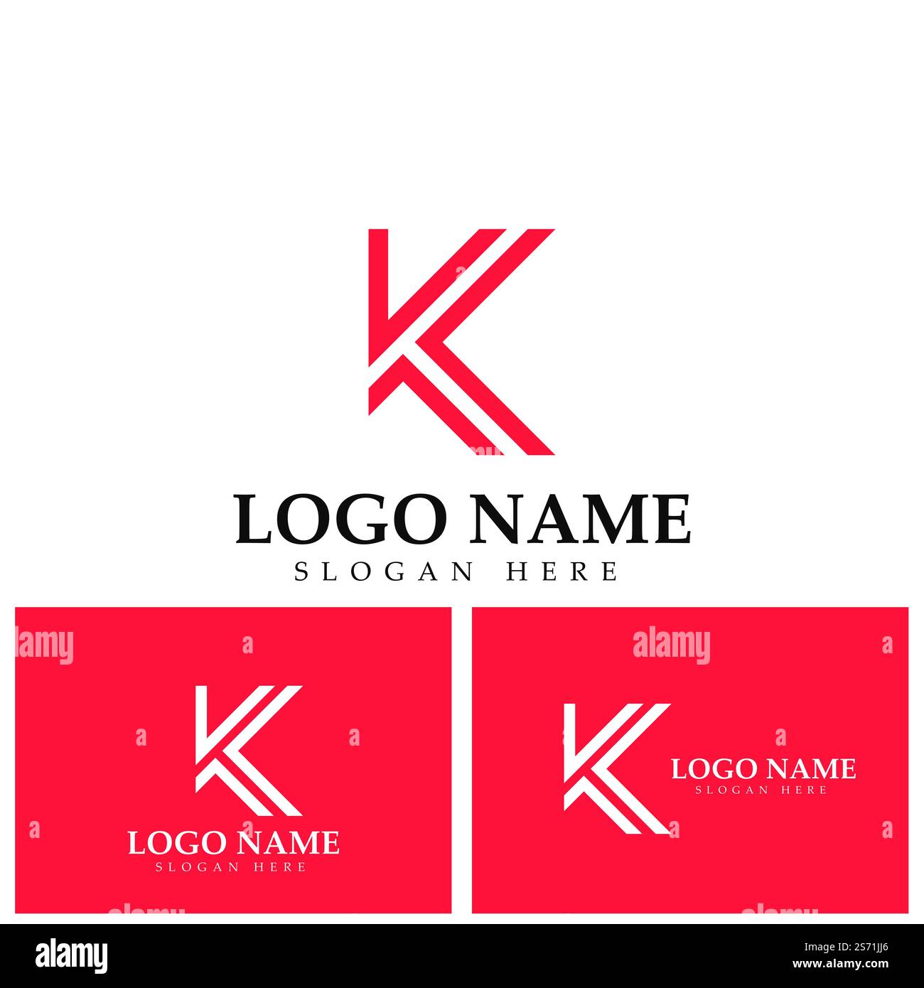 modello di design con icona del logo lettera k Illustrazione Vettoriale