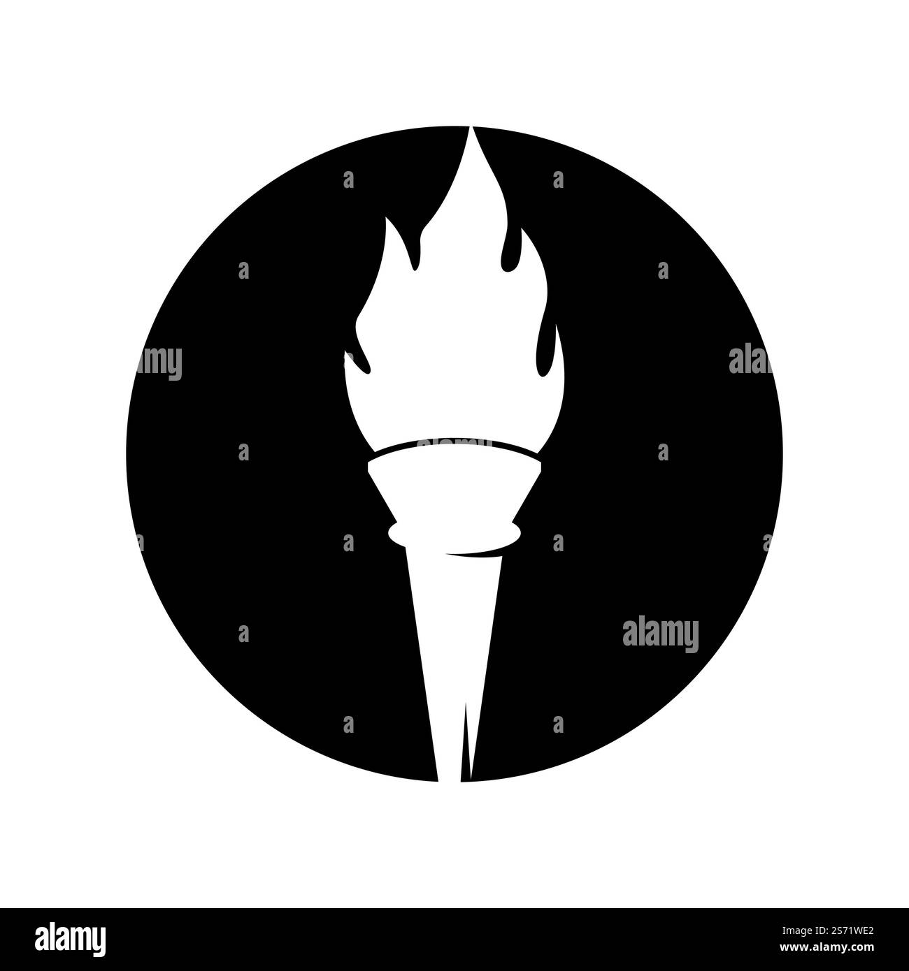 Torcia antincendio con icone piatte. Raccolta di simboli fiammeggianti, illustrazione Illustrazione Vettoriale