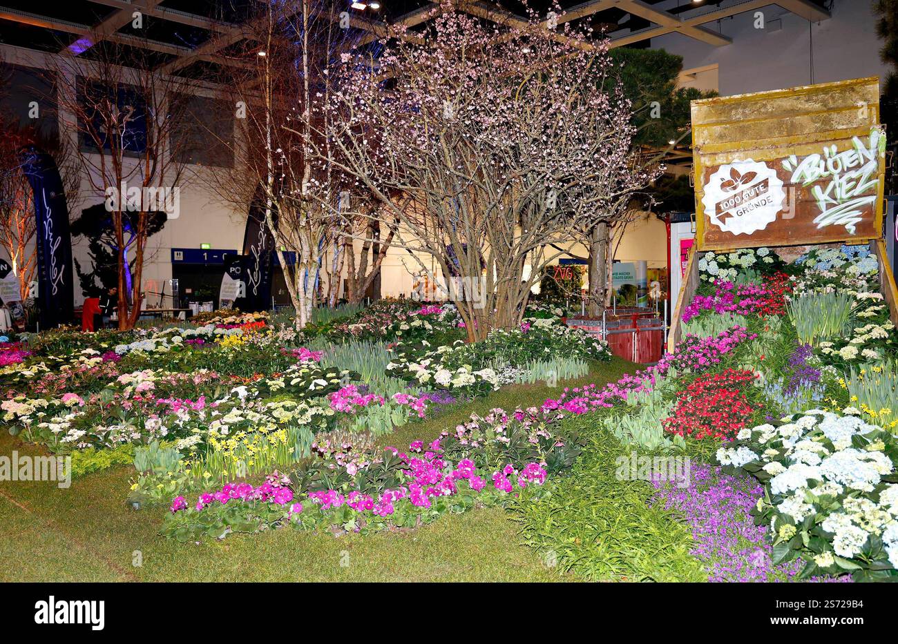 bei der Eröffnungsfeier der Blumenhalle auf der Grünen Woche 2025. *** Alla cerimonia di apertura della sala dei fiori alla settimana Verde 2025 Foto Stock