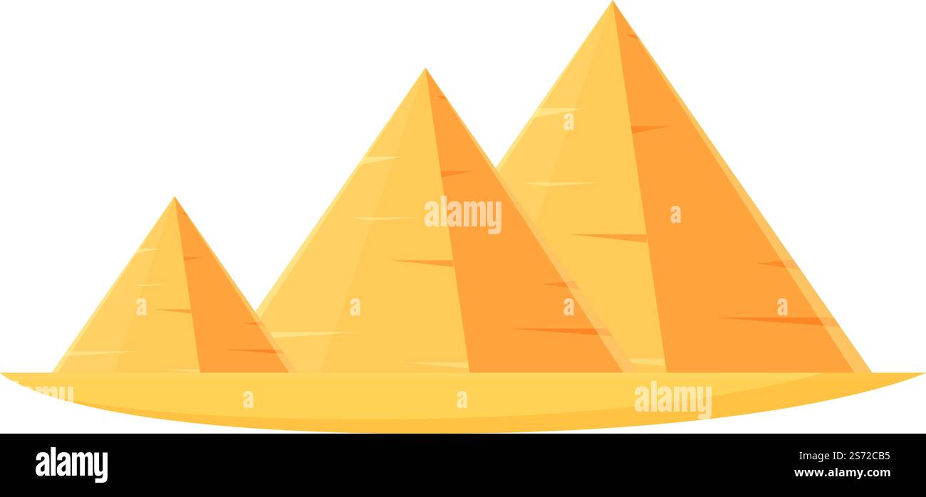 Icona piramide storica vettore cartoon. Scena di viaggio. Sabbia del cairo. Icona piramide storica vettore cartoon. Scena di viaggio Illustrazione Vettoriale