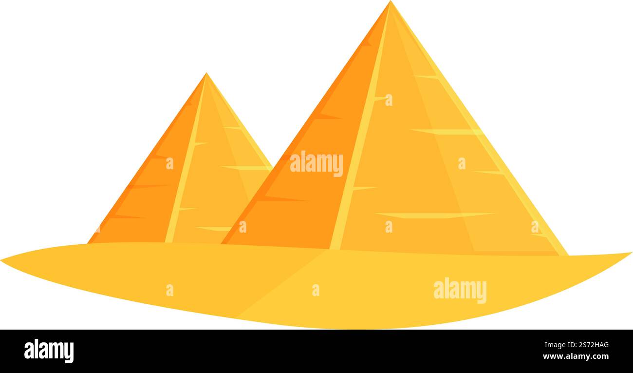 Icona piramide egiziana vettore cartoon. Deserto dell'Egitto. Il vecchio cielo. Icona piramide egiziana vettore cartoon. Deserto dell'Egitto Illustrazione Vettoriale