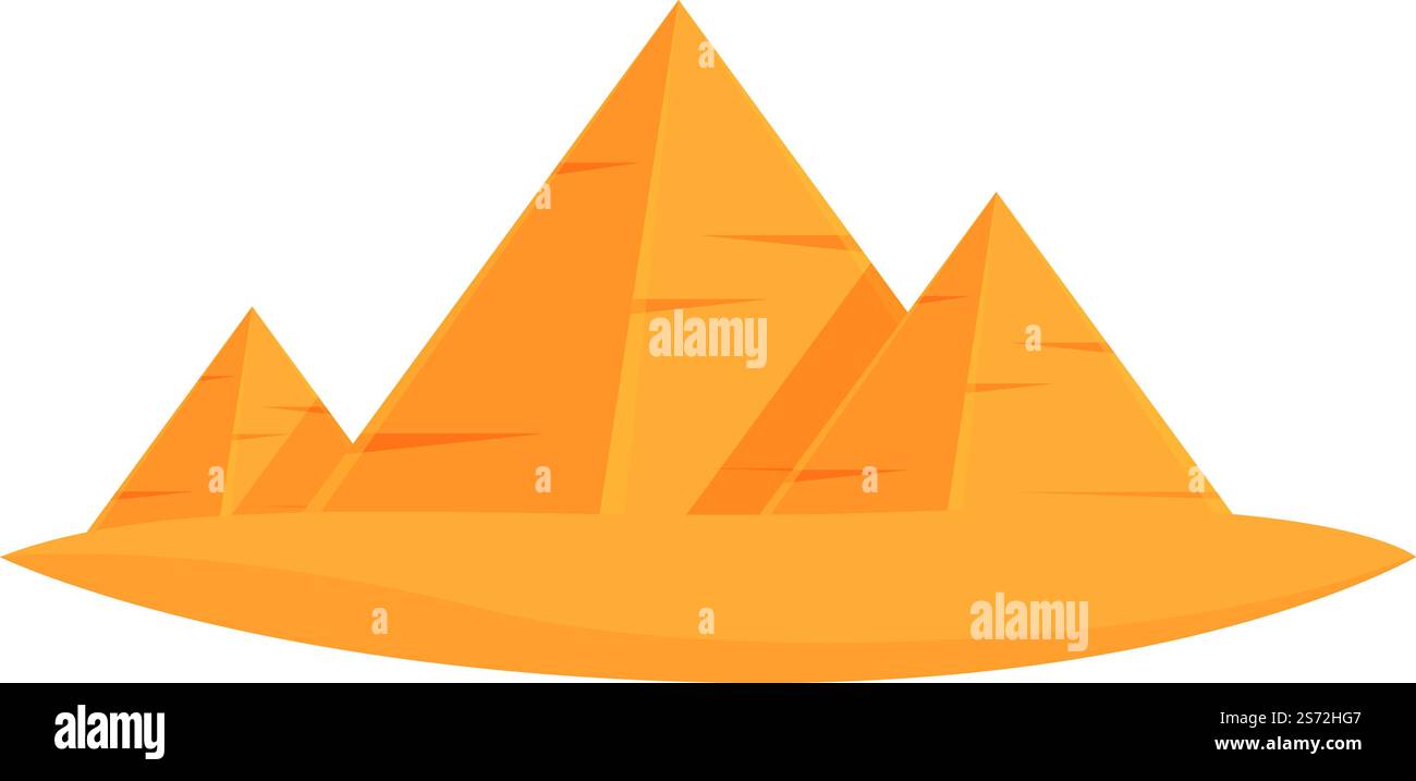 Icona della piramide della città vettore dei cartoni animati. Sabbia del Cairo. Antico egiziano. Icona della piramide della città vettore dei cartoni animati. Sabbia del Cairo Illustrazione Vettoriale