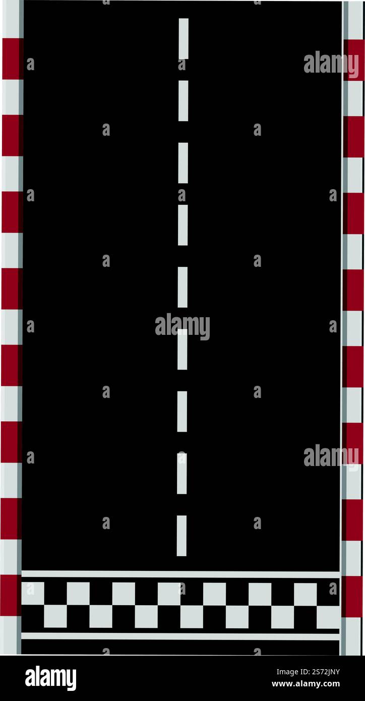 Vettore cartoni animati icona autodromo. Gara sul circuito. Formula stradale. Vettore cartoni animati icona autodromo. Gara sul circuito Illustrazione Vettoriale