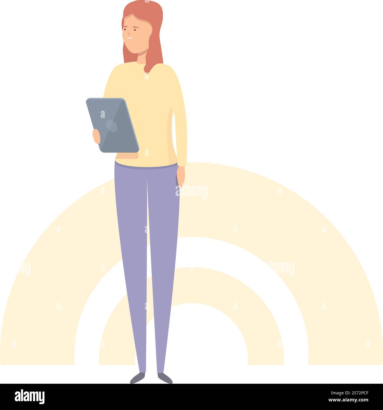 Donna esegue un'icona di benchmark del vettore dei cartoni animati. Indicatore di costo. Unità prodotto. Donna esegue un'icona di benchmark del vettore dei cartoni animati. Indicatore di costo Illustrazione Vettoriale
