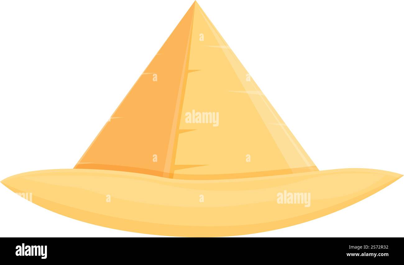Vettore cartoni animati icona piramide del deserto. Antico egitto. Sabbia del cairo. Vettore cartoni animati icona piramide del deserto. Antico egitto Illustrazione Vettoriale