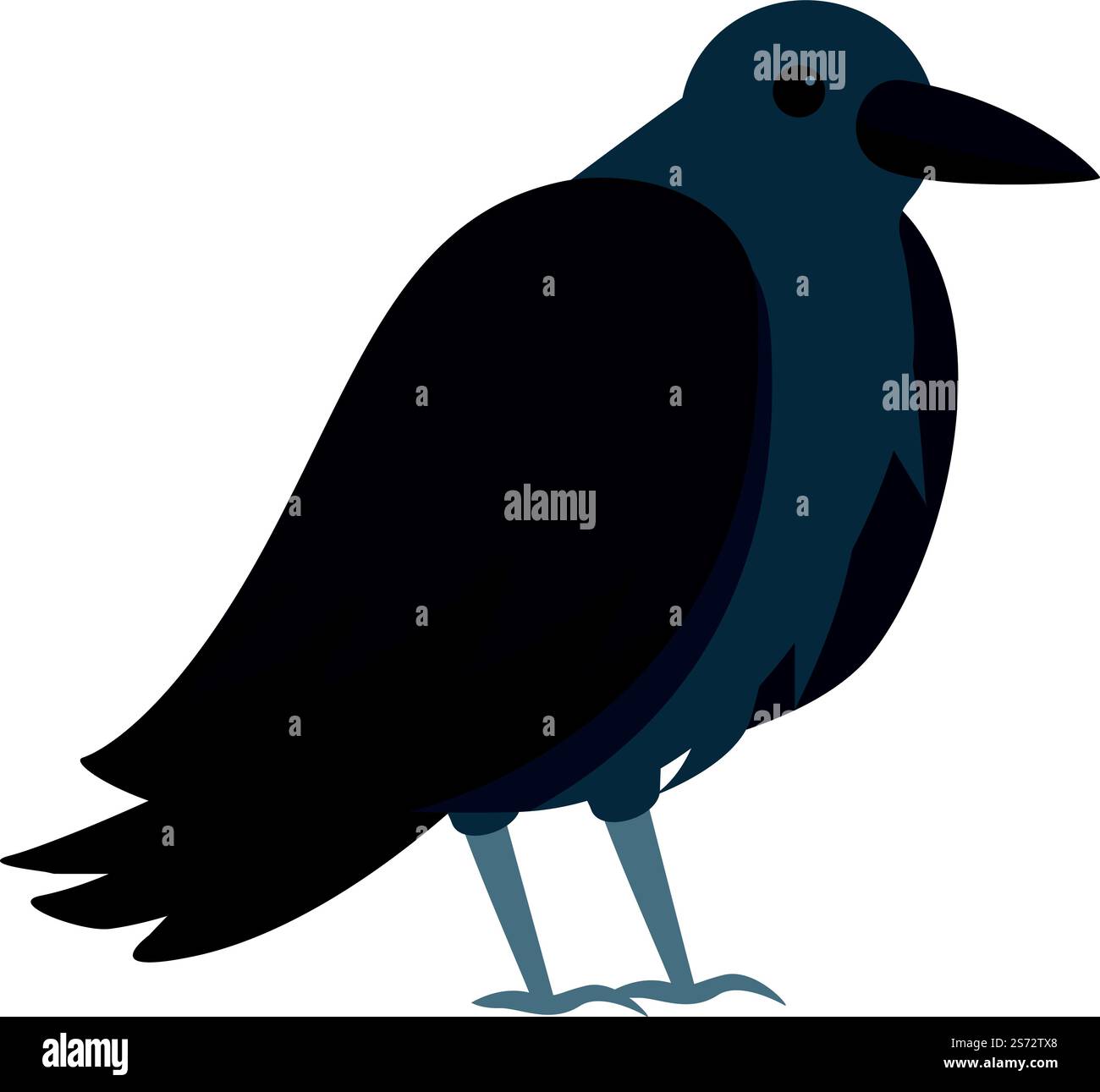 Vettore cartoni animati icona uccello Raven. Morte di corvo. Piuma d'arte. Vettore cartoni animati icona uccello Raven. Morte di corvo Illustrazione Vettoriale