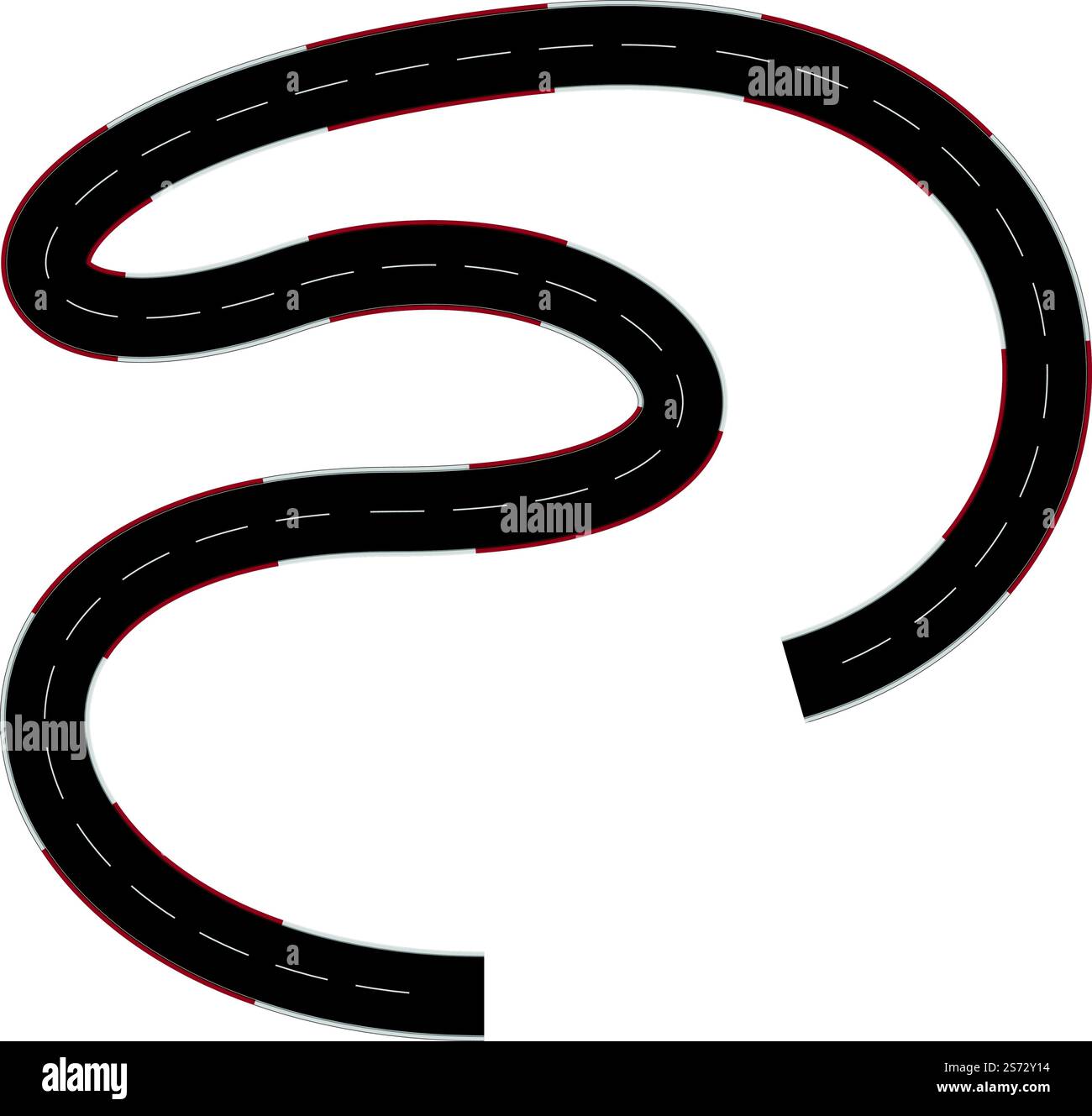Vettore cartoni animati icona Racetrack. Gara automobilistica. Pista del circuito. Vettore cartoni animati icona Racetrack. Gara automobilistica Illustrazione Vettoriale
