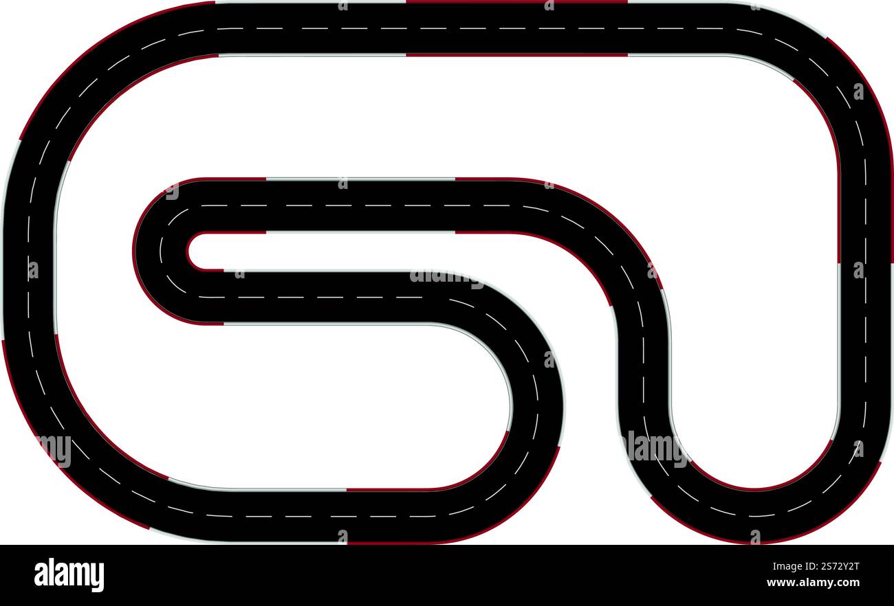 Vettore cartoni animati icona del circuito Prix. Pista per auto. Formula stradale. Vettore cartoni animati icona del circuito Prix. Pista per auto Illustrazione Vettoriale