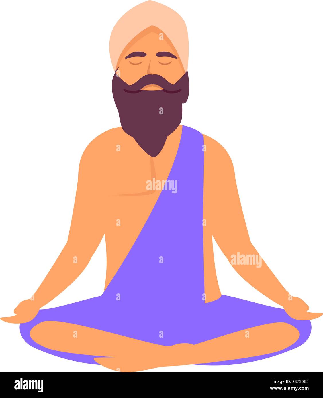Yogi People icon cartoon Vector. Uomo indiano. Posa calma. Yogi People icon cartoon Vector. Uomo indiano Illustrazione Vettoriale