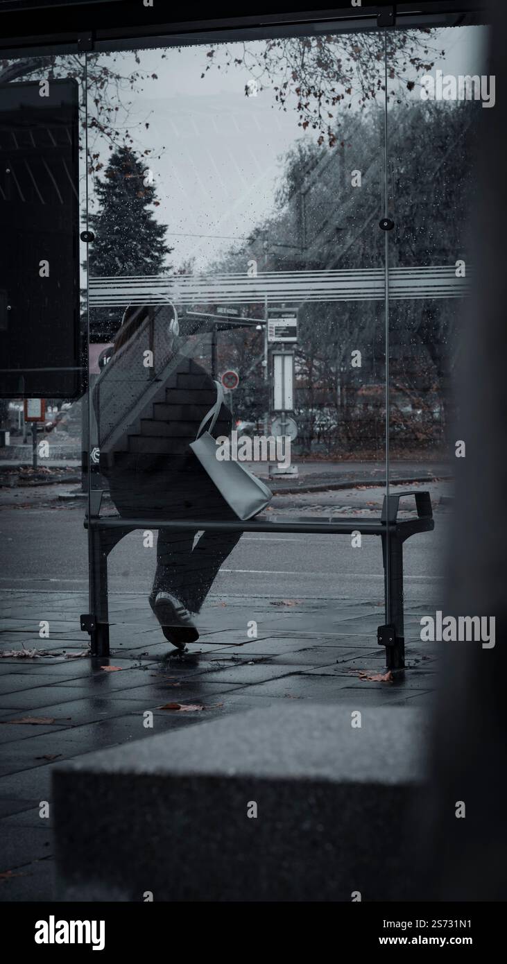 Fotografia di strada giorno piovoso Foto Stock