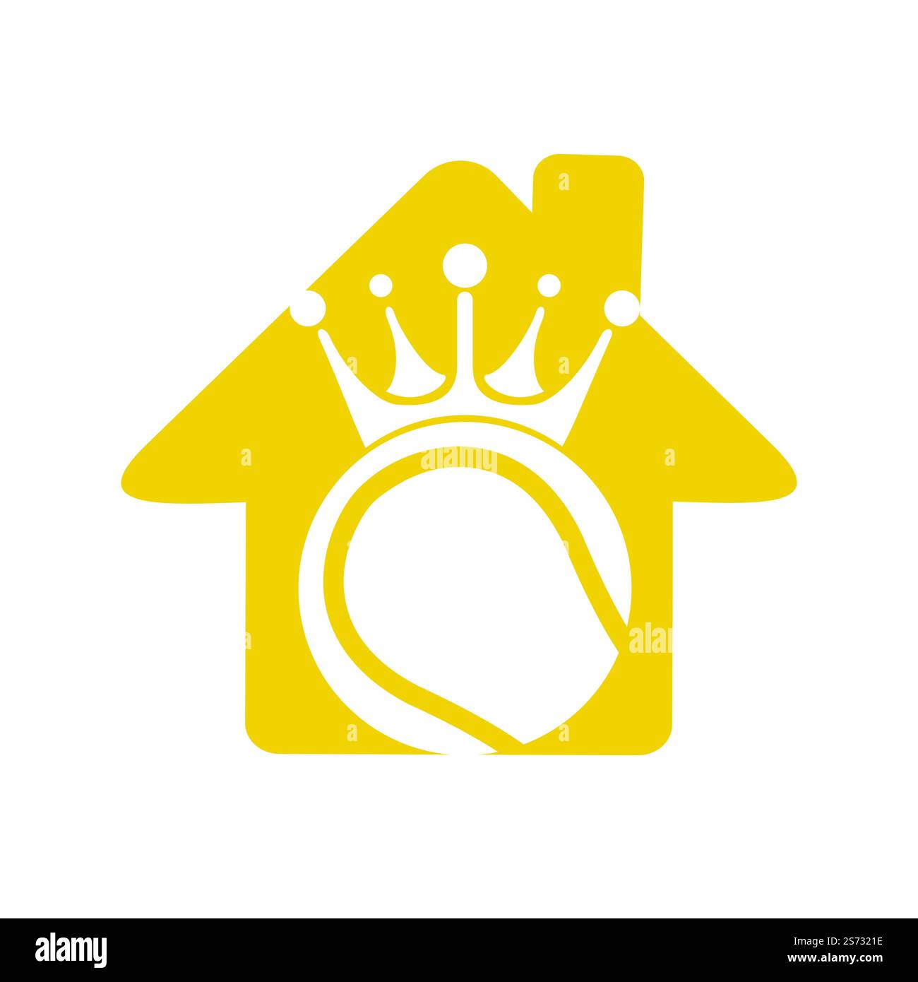 Tennis king design vettoriale logo. Palla da tennis e modello con icona a forma di corona. Illustrazione Vettoriale