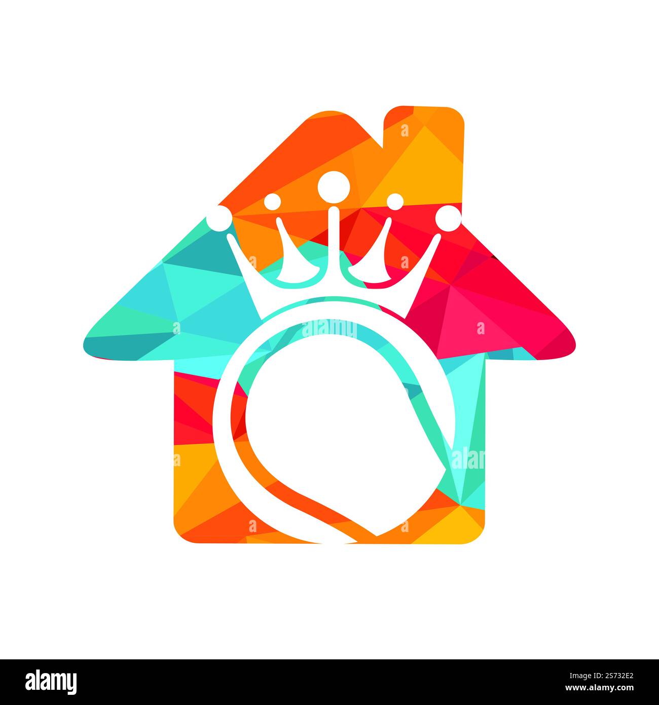 Tennis king design vettoriale logo. Palla da tennis e modello con icona a forma di corona. Illustrazione Vettoriale