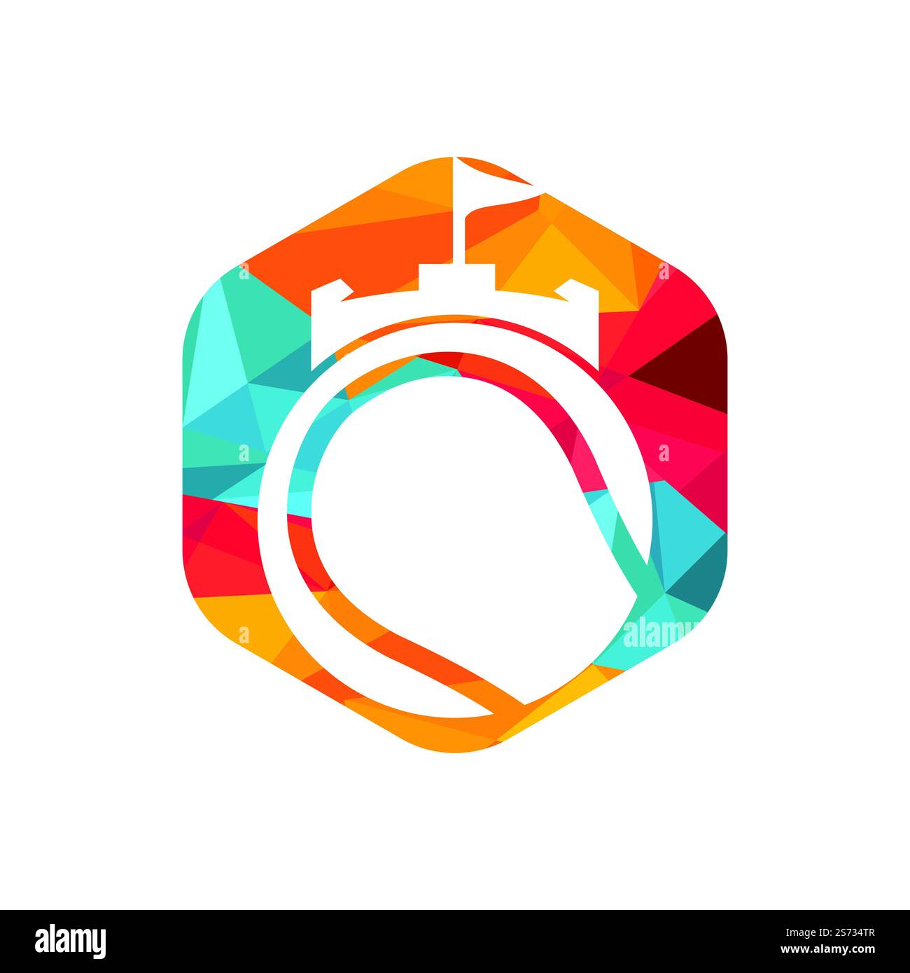 Tennis forte vettore logo design. Castello tennis icona design. Illustrazione Vettoriale