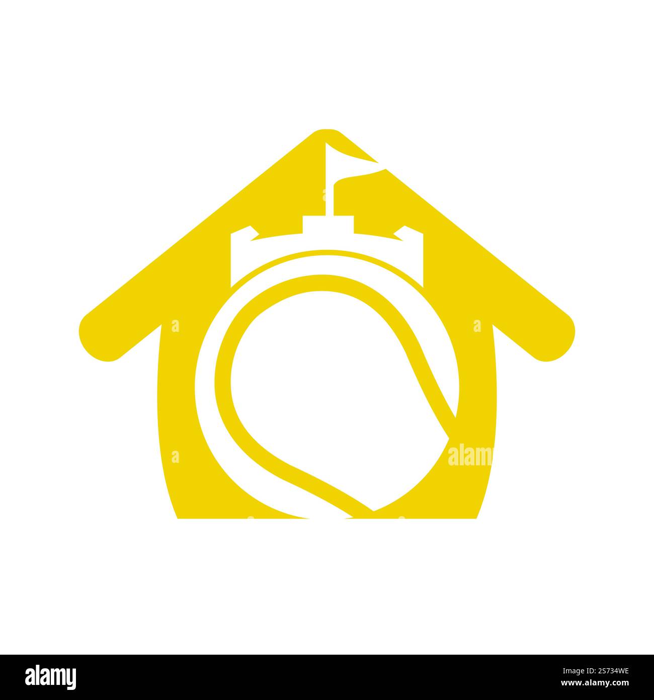 Tennis forte vettore logo design. Castello tennis icona design. Illustrazione Vettoriale