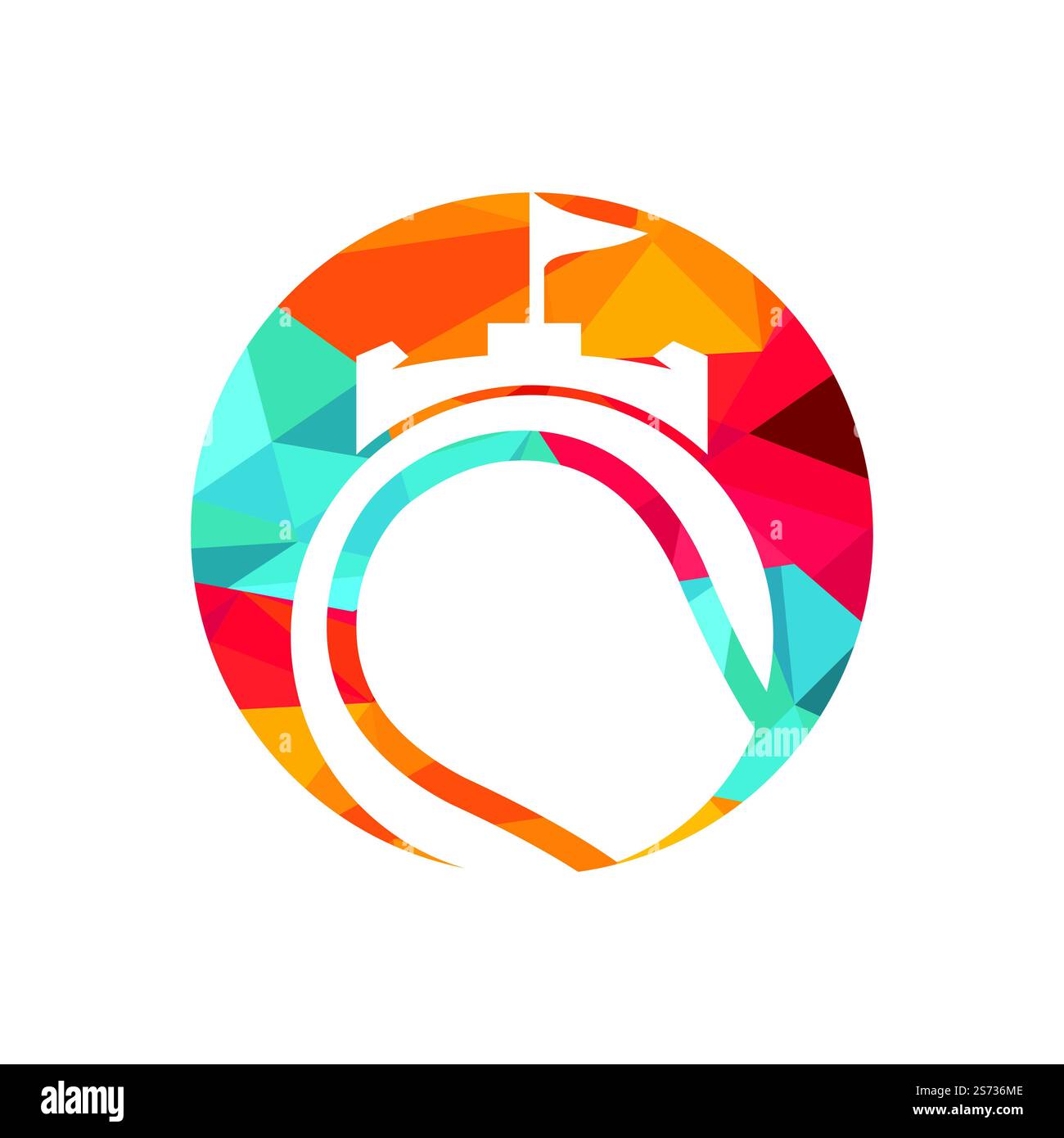 Tennis forte vettore logo design. Castello tennis icona design. Illustrazione Vettoriale