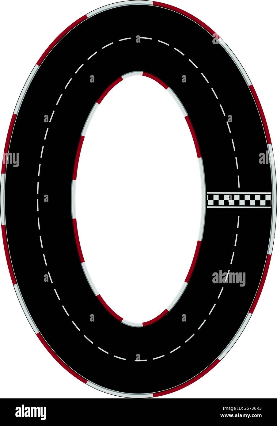Vettore cartoni animati icona autodromo. Circuito automobilistico. Pista da corsa. Vettore cartoni animati icona autodromo. Circuito automobilistico Illustrazione Vettoriale