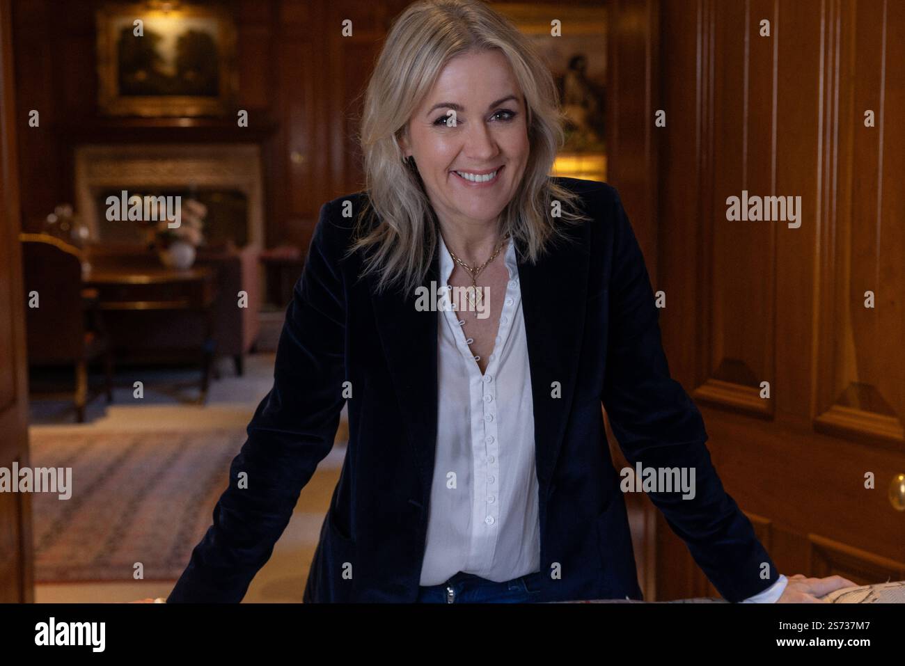 JoJo Moyes, è un romanziere inglese pluripremiato Foto Stock