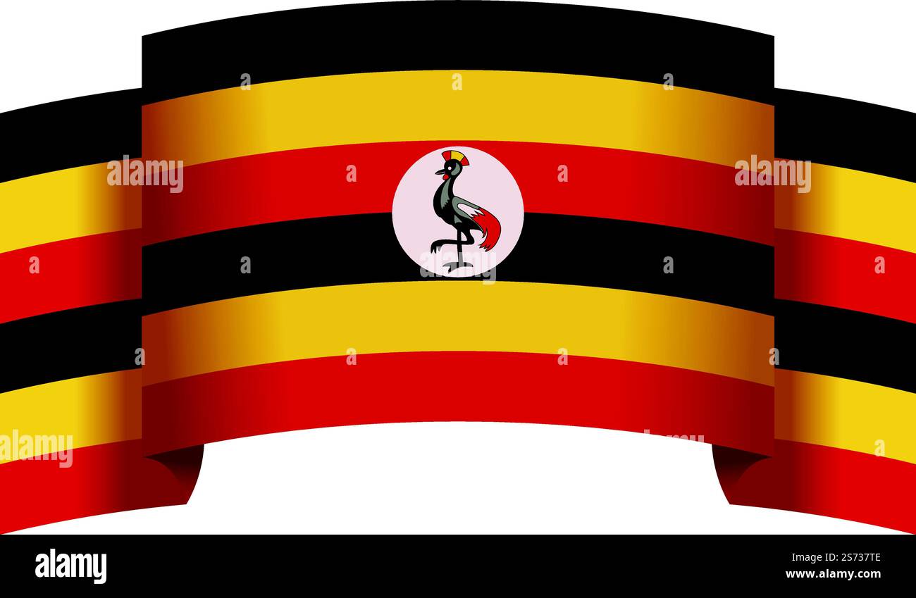 Eroe Uganda icona vettore cartoni animati. Giorno della bandiera. Nazionale. Eroe Uganda icona vettore cartoni animati. Giorno della bandiera Illustrazione Vettoriale