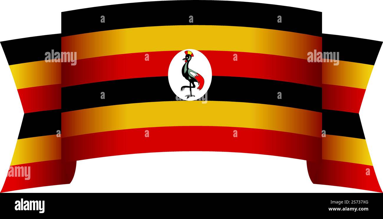 Icona del giorno Uganda vettore cartoon. Mappa delle bandiere. Nazionale. Icona del giorno Uganda vettore cartoon. Mappa delle bandiere Illustrazione Vettoriale